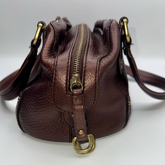 Cole Haan Purple Leather Satchel - EUC - Picture 5 of 14